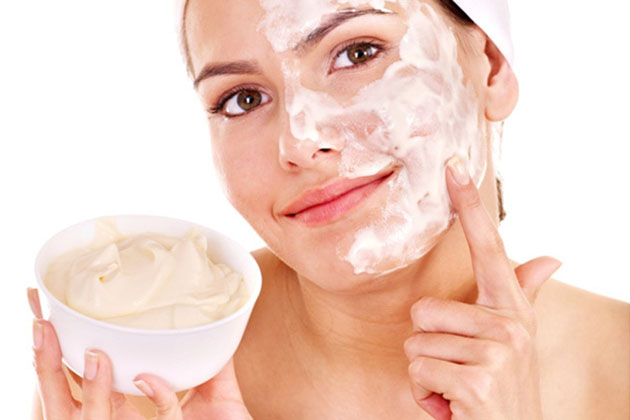 facial mask on woman