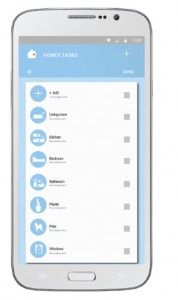 Predesigned lists of chores and tasks that users can import into their households